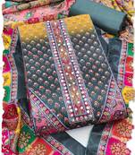 dark grey chinon pakistani pattern dress material