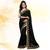 Black embroidered georgette saree with blouse