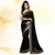 Black embroidered georgette saree with blouse