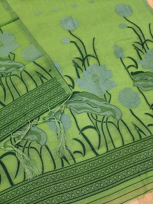 light green zari woven banarasi dress materials 4