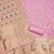light baby pink zari woven banarasi dress materials