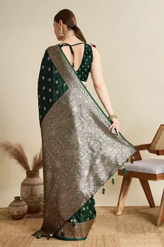 soft litchi art silk banarasi art silk jacquard saree (str-rajgharana-04-green)