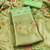 light green zari woven banarasi dress materials