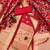 red zari woven banarasi dress materials