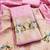 light baby pink zari woven banarasi dress materials