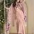Pink embroidered sequins chinon shrug suit - Full stitched free size
