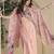 Pink embroidered sequins chinon shrug suit - Full stitched free size
