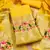 yellow zari woven banarasi dress materials