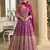 Rani pink georgette readymade anarkali suit with embroidery zarkan (free size)