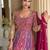 Rani pink georgette readymade anarkali suit with embroidery zarkan work (free size)
