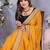 georgette embroidered & sequin work bollywood fancy saree (shreeja-mustard)