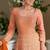 Orange georgette embroidered sequins Anarkali  suit - Full stitched free size
