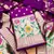 purple zari woven banarasi dress materials