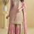 Pink Chinon embroidered sequins Sharara suit - Full stitched free size