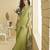 Green chinon embroidered sequins palazzo suit - full stitched free size