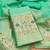 sea green zari woven banarasi dress materials