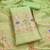 light green zari woven banarasi dress materials