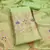 light green zari woven banarasi dress materials