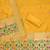 yellow zari woven banarasi dress materials