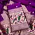 purple zari woven banarasi dress materials