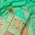 sea green zari woven banarasi dress materials