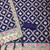 navy blue zari woven banarasi dress materials