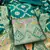 teal zari woven banarasi dress materials