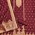 maroon zari woven banarasi dress materials