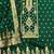 green zari woven banarasi dress materials