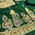 green zari woven banarasi dress materials