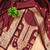 maroon zari woven banarasi dress materials