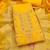 yellow zari woven banarasi dress materials