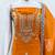 women's orange georgette salwar suit dress material with golden thread embroidery