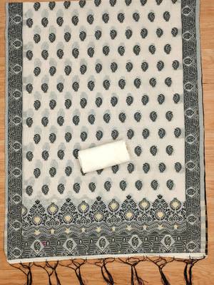 black zari woven banarasi dress materials 4