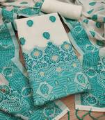 teal zari woven banarasi dress materials