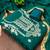 women's teal georgette salwar suit dress material with golden thread embroidery