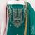 women's teal georgette salwar suit dress material with golden thread embroidery