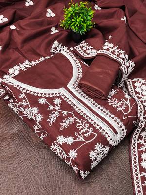 burgundy jalpari silk salwar suit dress material 2