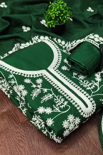 green jalpari silk salwar suit dress material