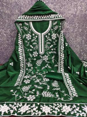 green jalpari silk salwar suit dress material 3
