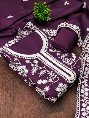 wine jalpari silk salwar suit dress material 2
