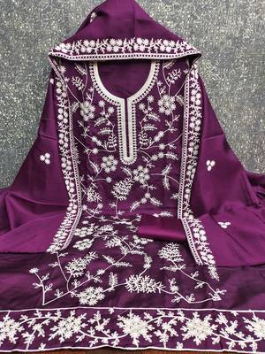 wine jalpari silk salwar suit dress material 3