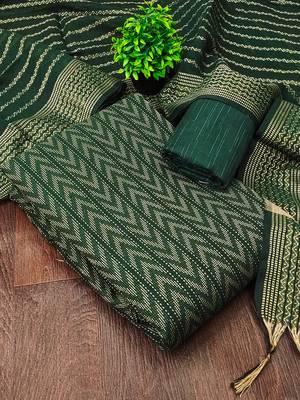 dark green cotton jacquard salwar suit dress material 2