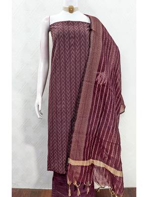 maroon cotton jacquard salwar suit dress material 5