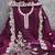wine chanderi silk salwar suit dress material for women