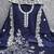 navy blue chanderi silk salwar suit dress material for women