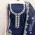 navy blue chanderi silk salwar suit dress material for women