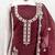 maroon chanderi silk salwar suit dress material for women