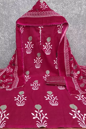 maroon cotton salwar suit dress material