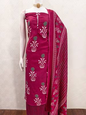 maroon cotton salwar suit dress material 5